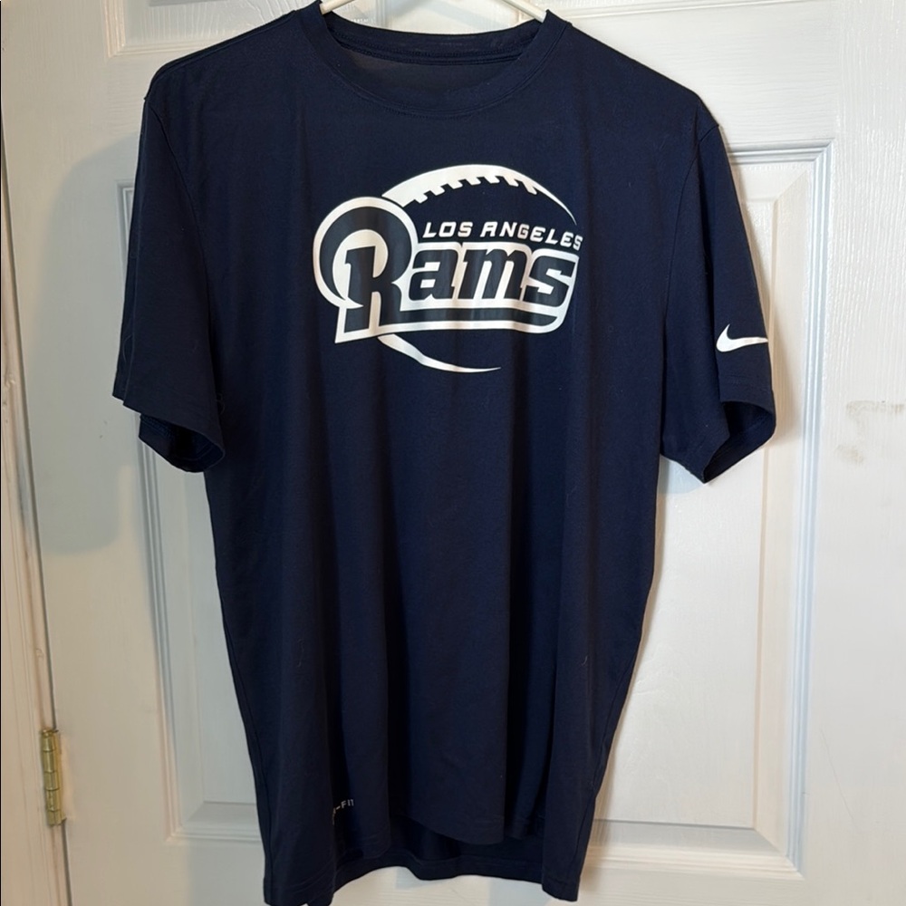 Nike Dri-FIT Los Angeles Rams Graphic Athletic Tee in Dark Blue